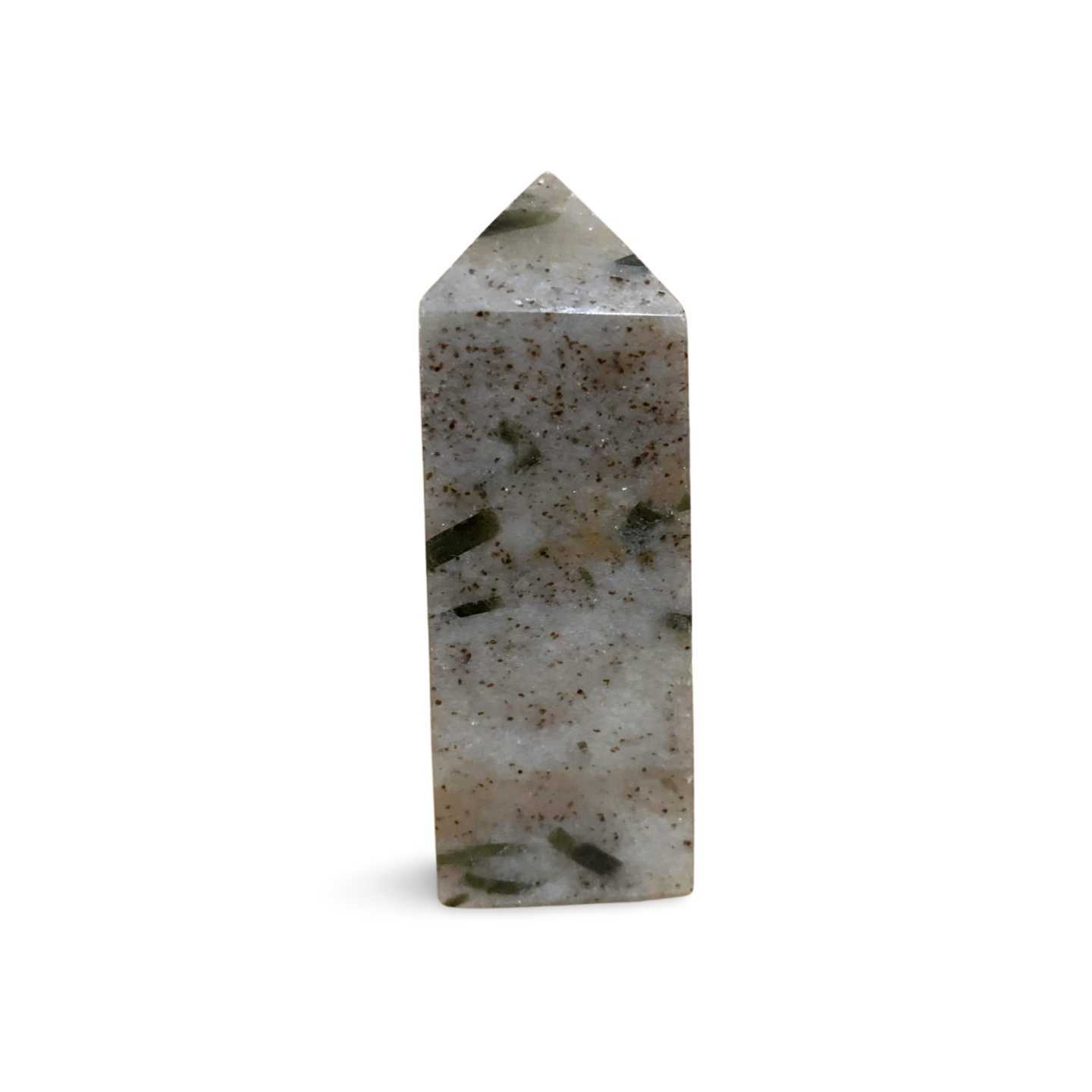 GREEN TOURMALINE in QUARTZ TOWER