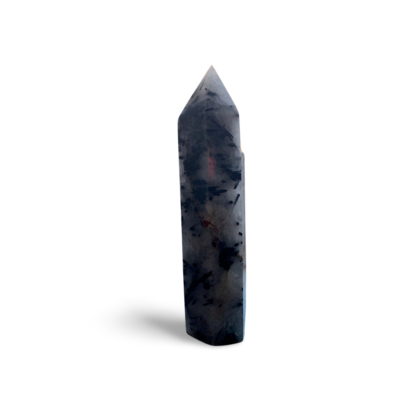 BLACK TOURMALINE in QUARTZ STATEMENT CRYSTAL TOWER