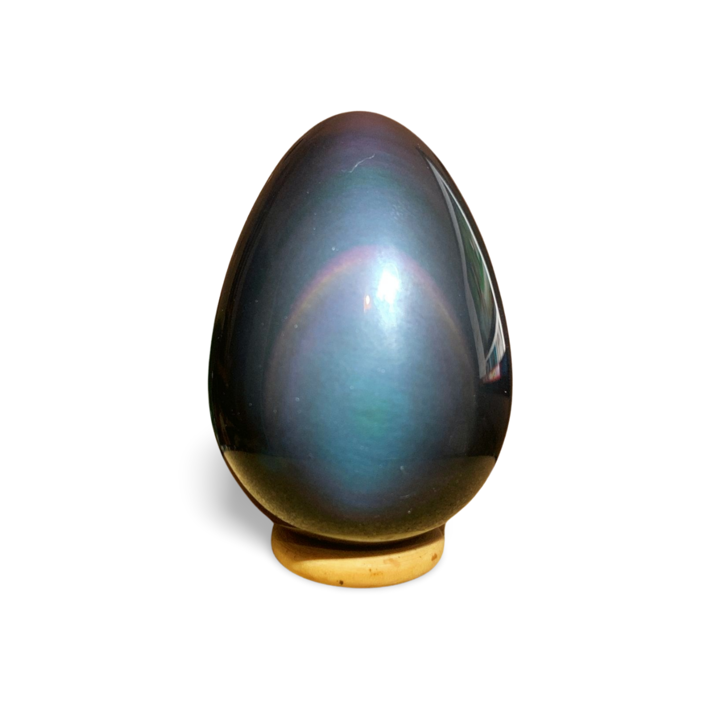 HIGH QUALITY RAINBOW OBSIDIAN EGG CARVING