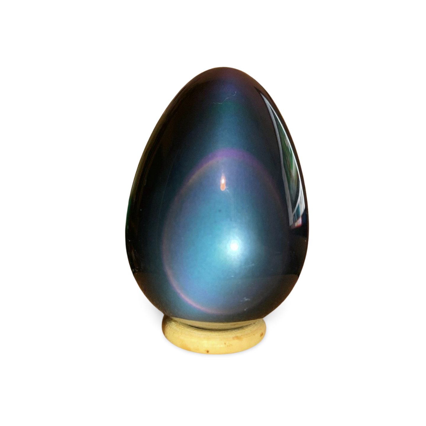 HIGH QUALITY RAINBOW OBSIDIAN EGG CARVING