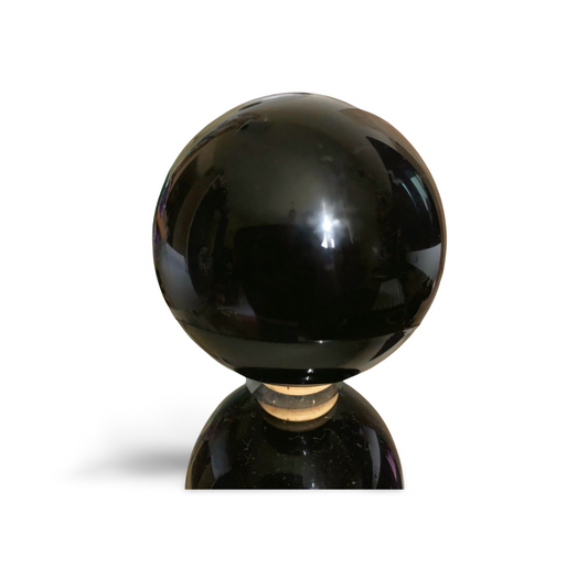 LARGE BLACK OBSIDIAN SPHERE