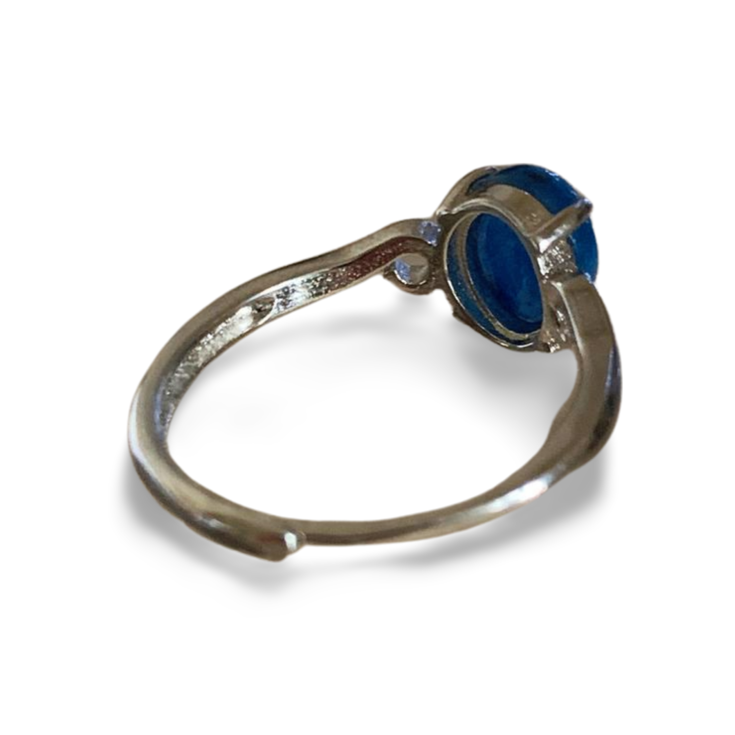 GEMMY BLUE KYANITE SILVER ADJUSTABLE RING