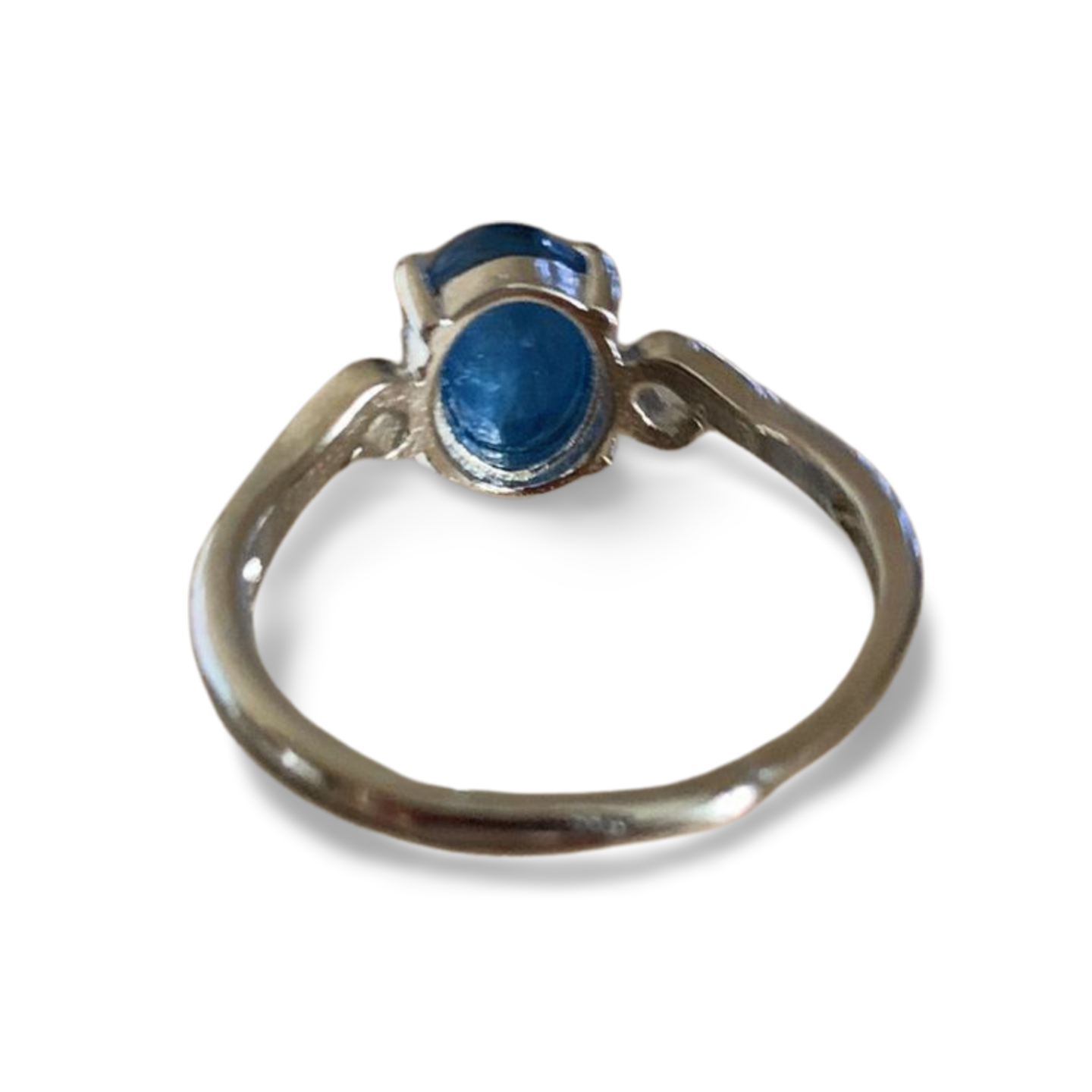 GEMMY BLUE KYANITE SILVER ADJUSTABLE RING