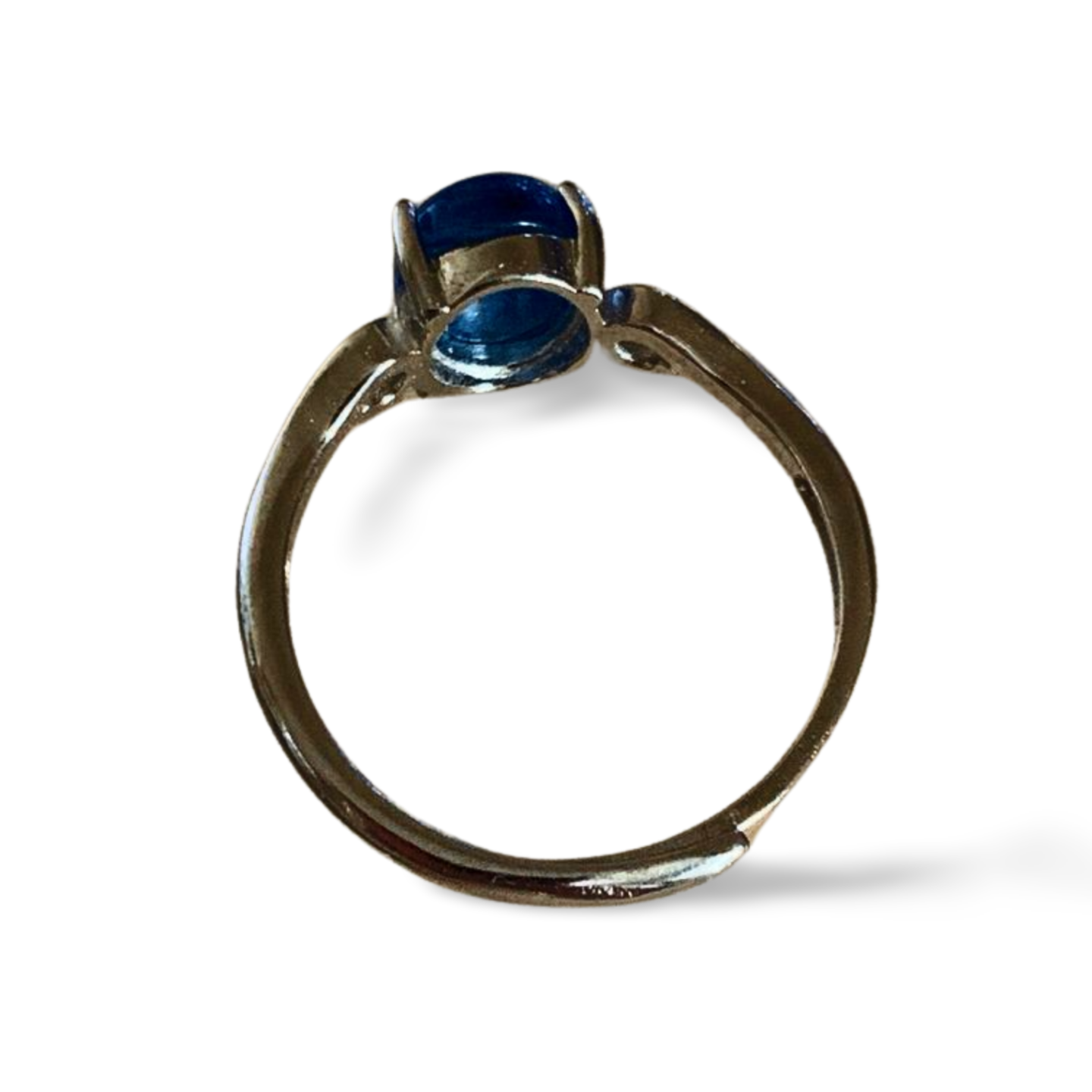 GEMMY BLUE KYANITE SILVER ADJUSTABLE RING