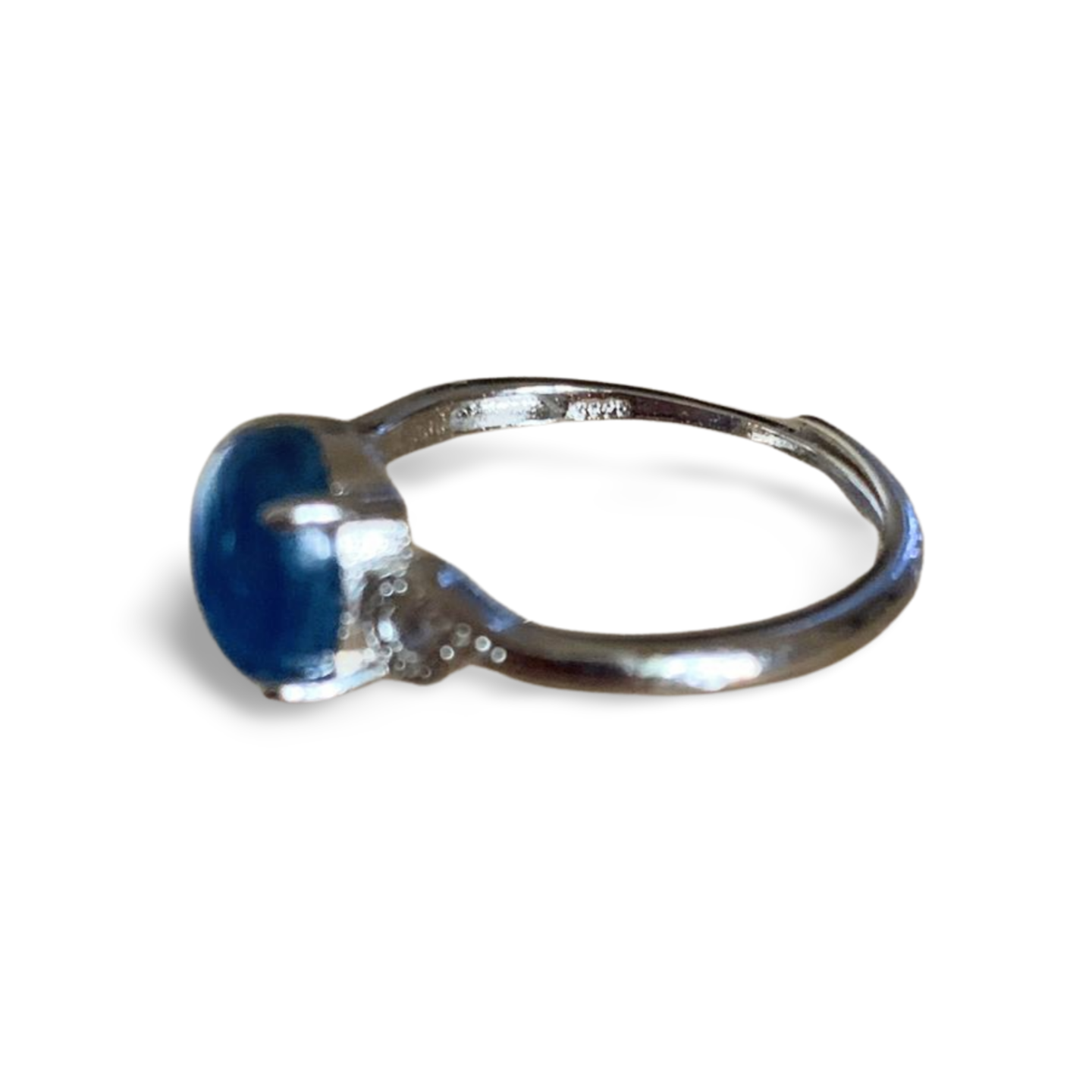 GEMMY BLUE KYANITE SILVER ADJUSTABLE RING