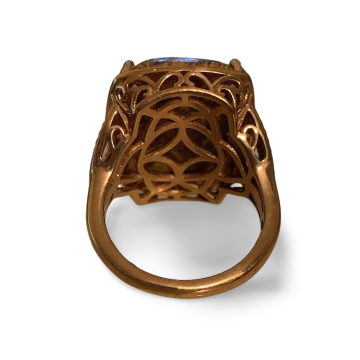 STATEMENT MIRIAM STONE / CALLIGRAPHY STONE BRONZE RING 'O'