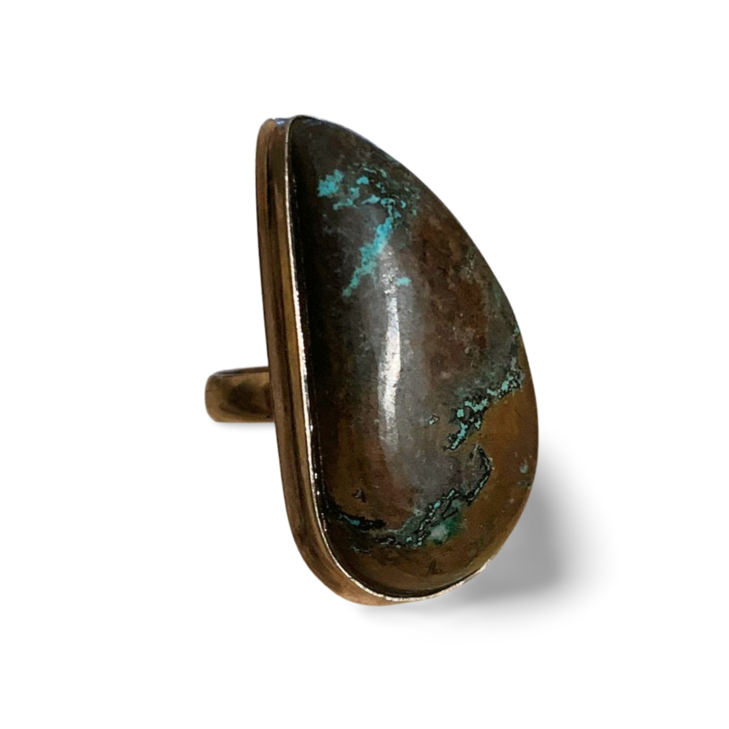 STATEMENT CHRYSOCOLLA RING 'O'