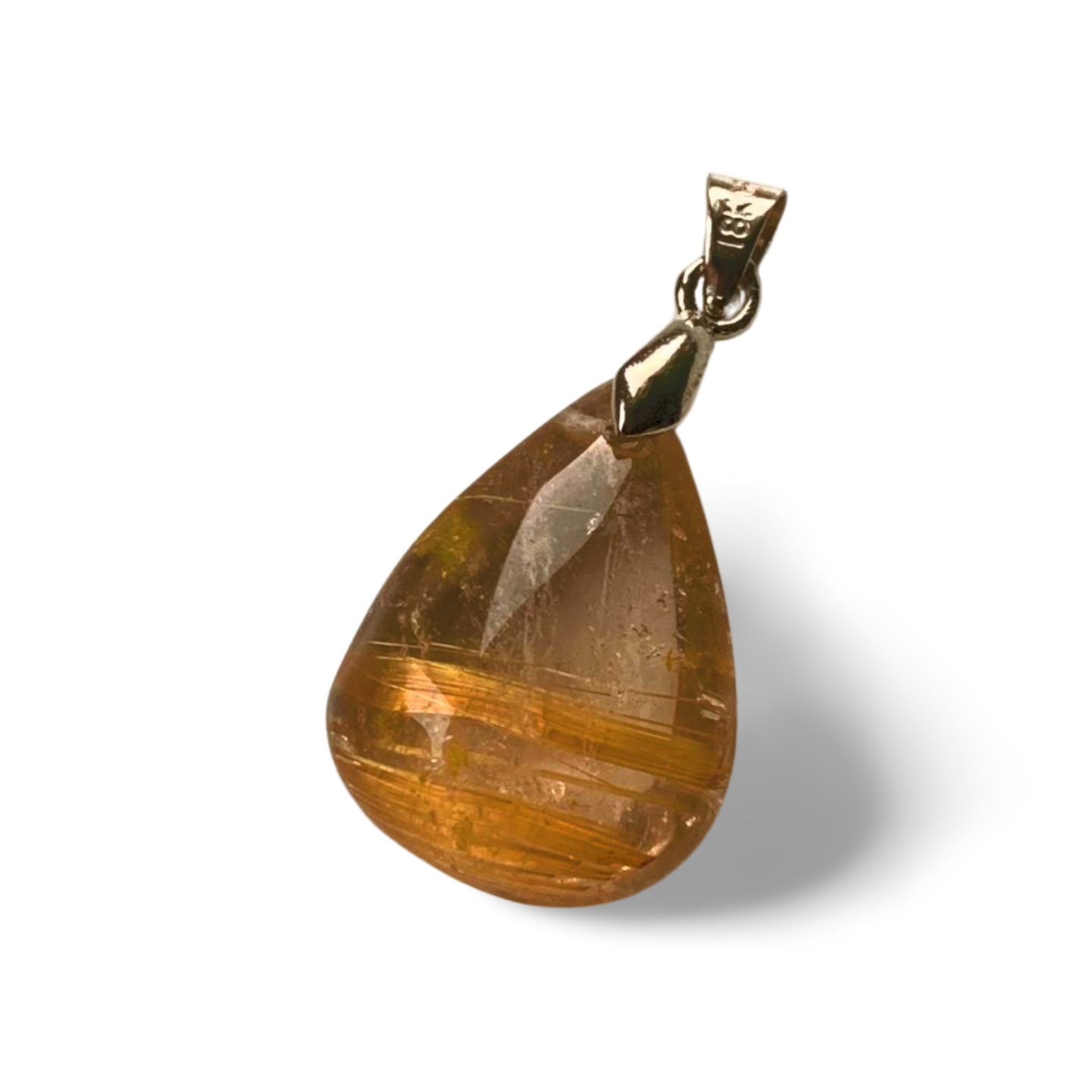 GOLDEN RUTILE in AAA GRADE CLEAR QUARTZ PENDANT