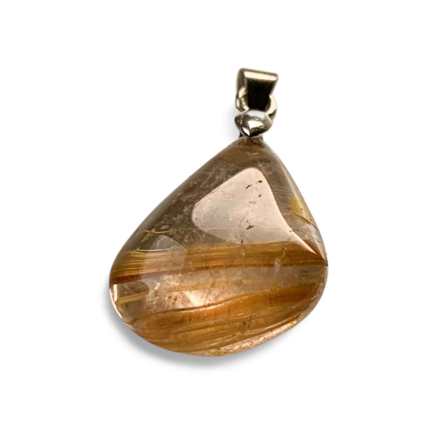 GOLDEN RUTILE in AAA GRADE CLEAR QUARTZ PENDANT