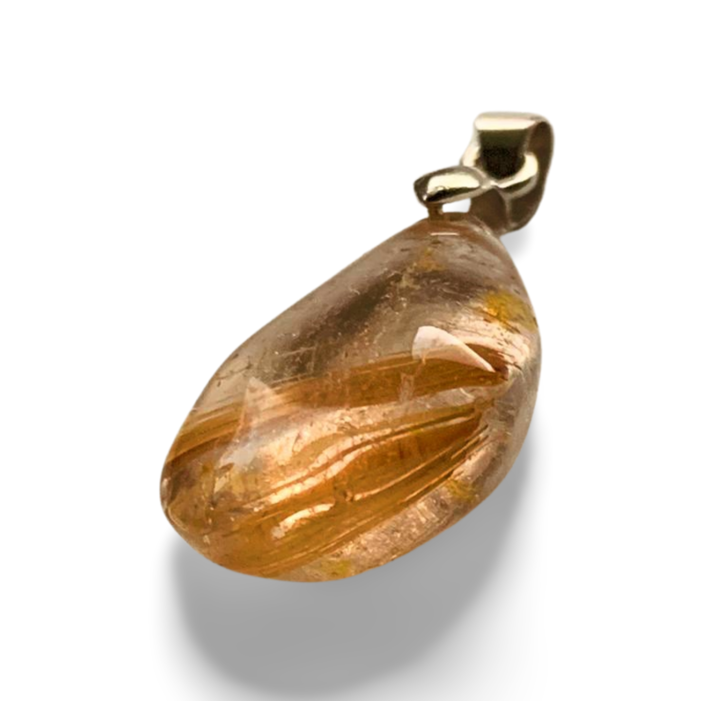 GOLDEN RUTILE in AAA GRADE CLEAR QUARTZ PENDANT