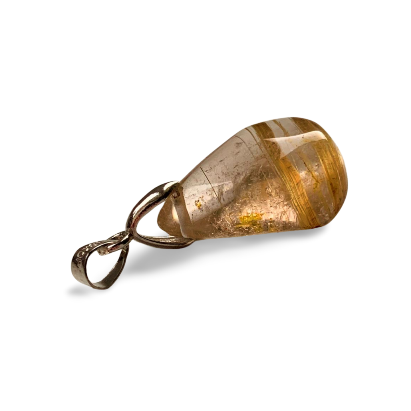 GOLDEN RUTILE in AAA GRADE CLEAR QUARTZ PENDANT