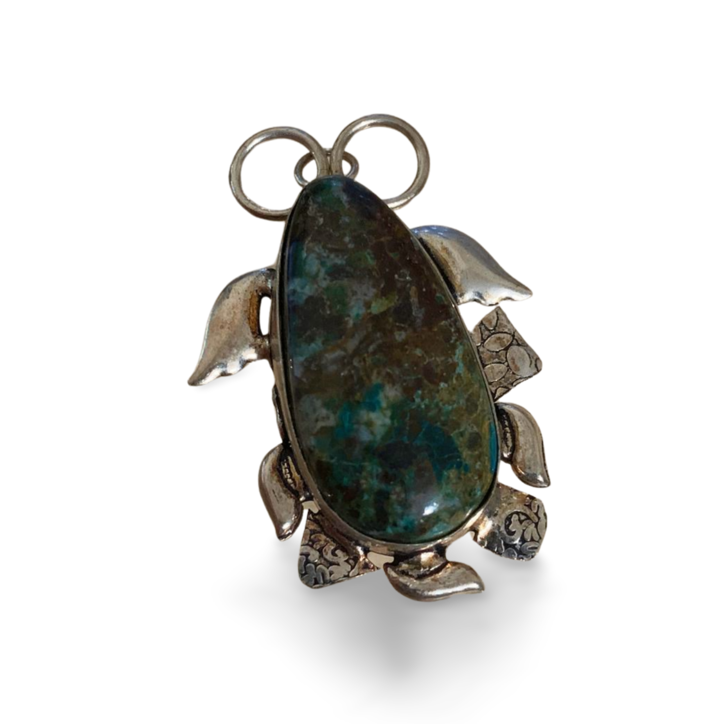 CHRYSOCOLLA SILVER PENDANT