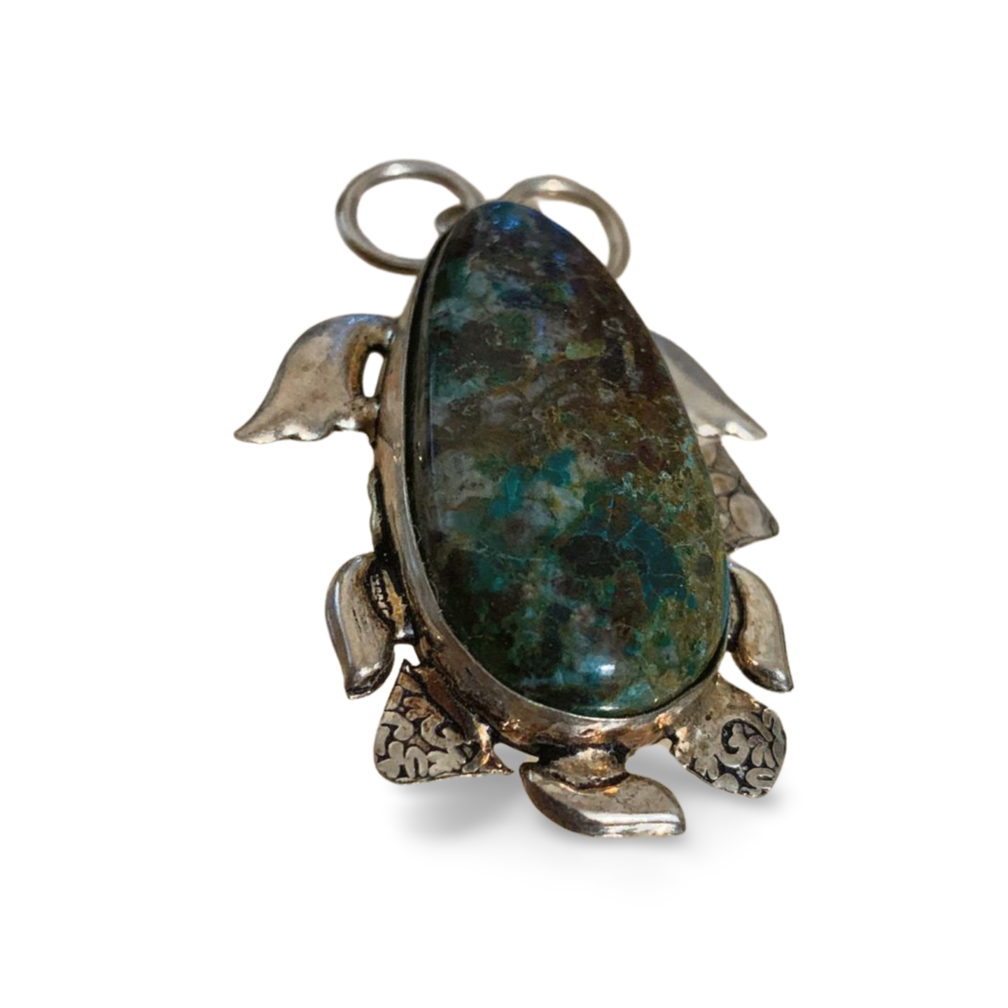 CHRYSOCOLLA SILVER PENDANT