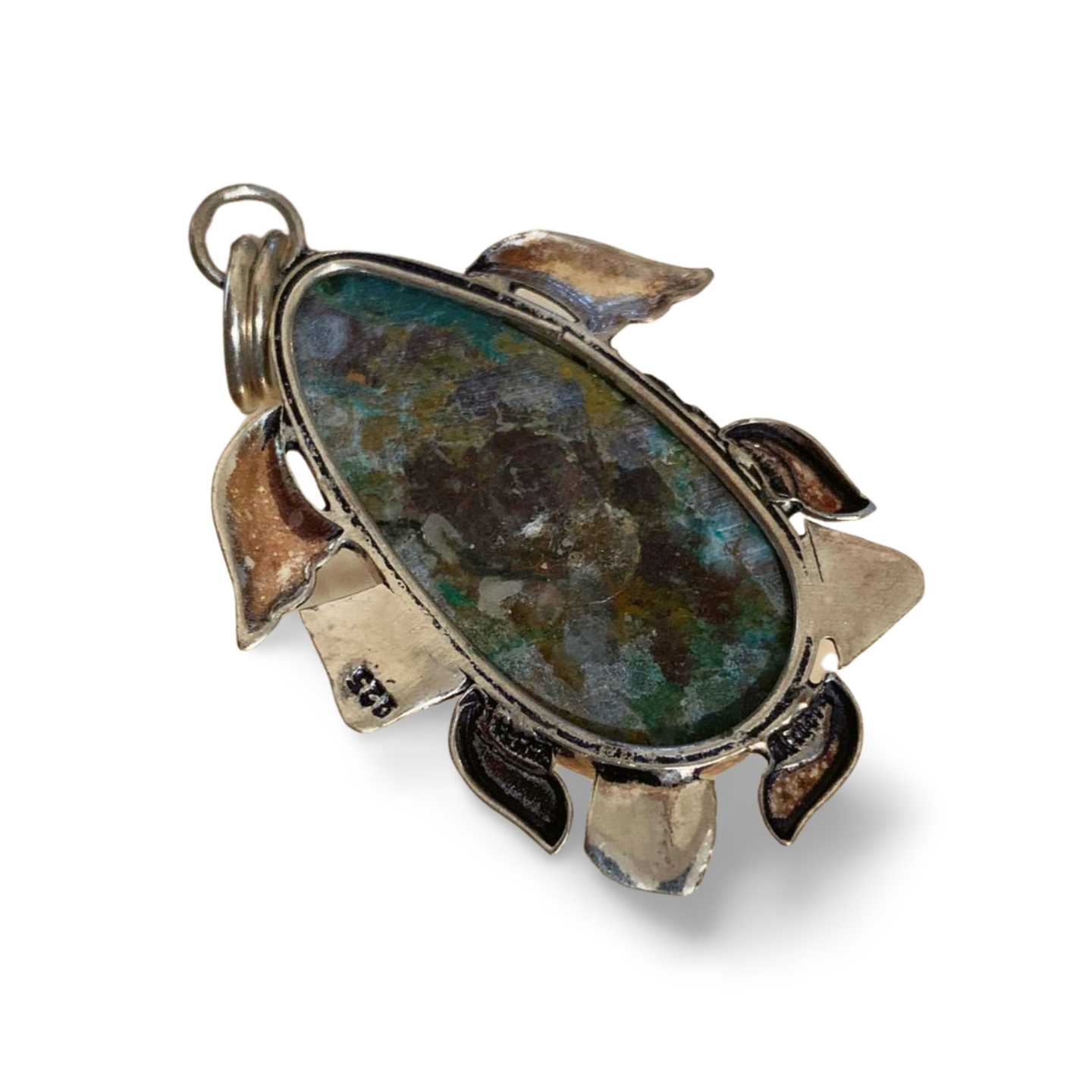 CHRYSOCOLLA SILVER PENDANT