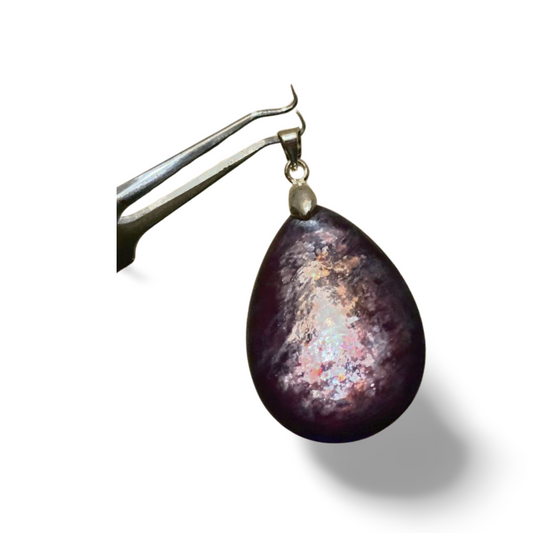 HIGH QUALITY GEM LEPIDOLITE MICA PENDANT