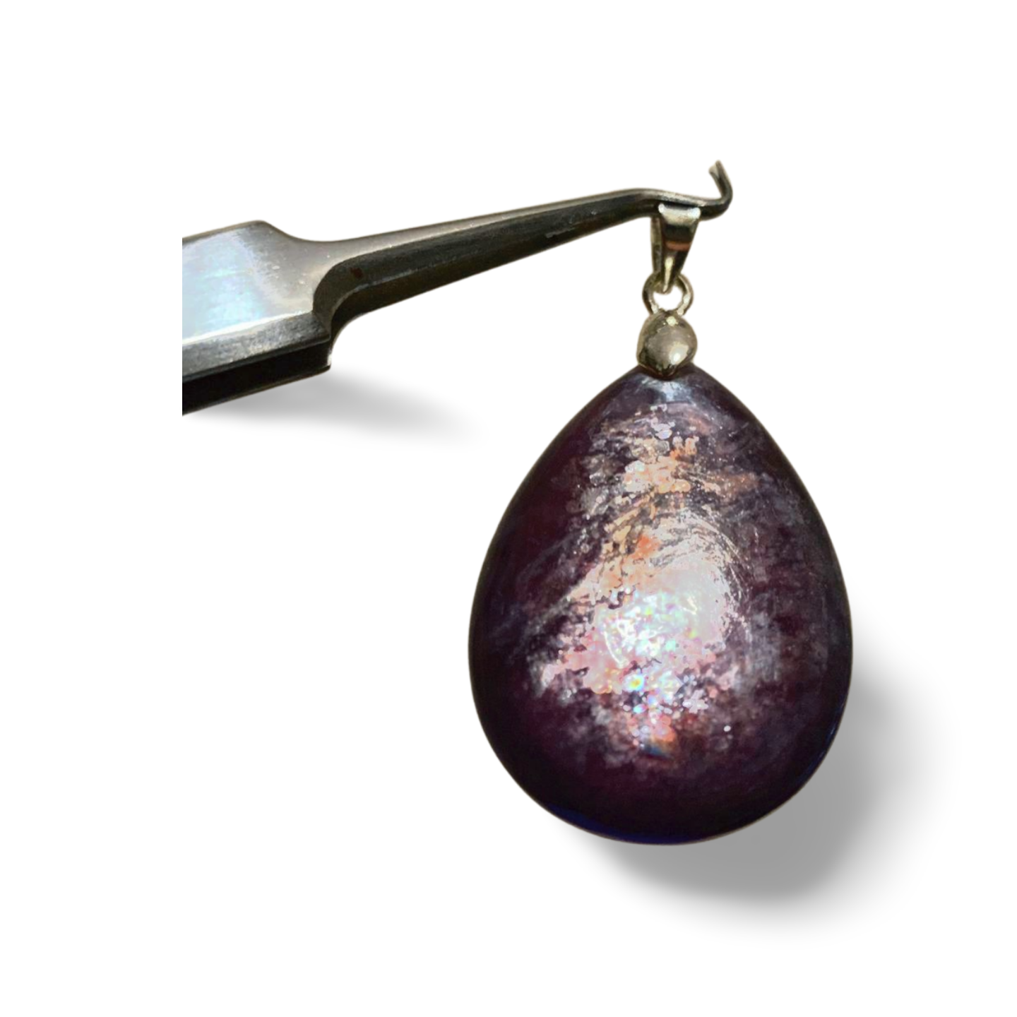 HIGH QUALITY GEM LEPIDOLITE MICA PENDANT