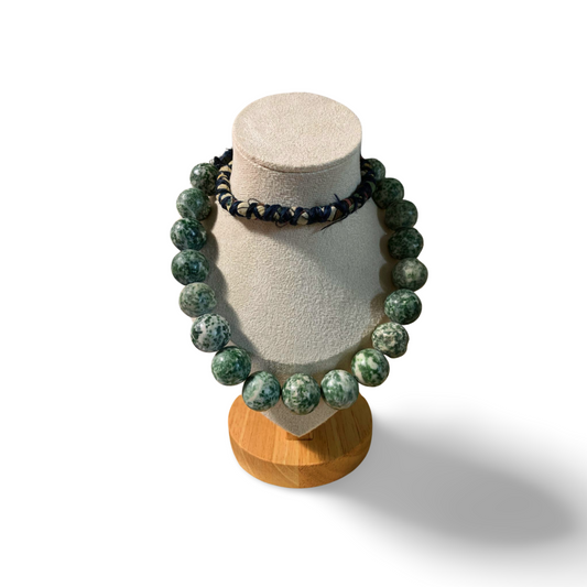 QING HAI /KUNLAN JADE STATEMENT BOHO CHIC NECKLACE