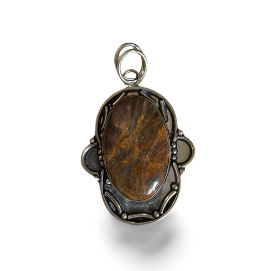 BRONZITE SILVER PENDANT