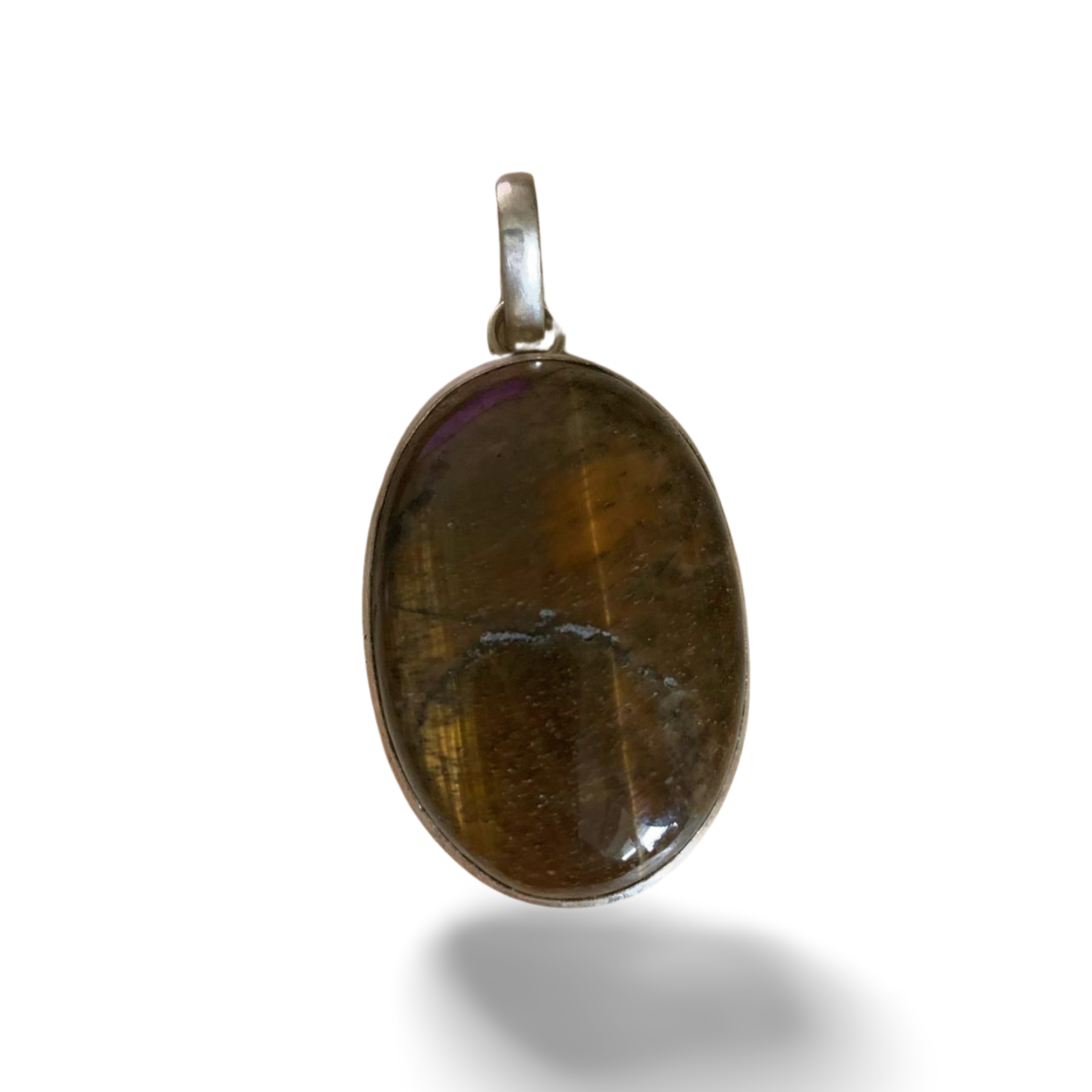 GOLD TIGER EYE SILVER PENDANT