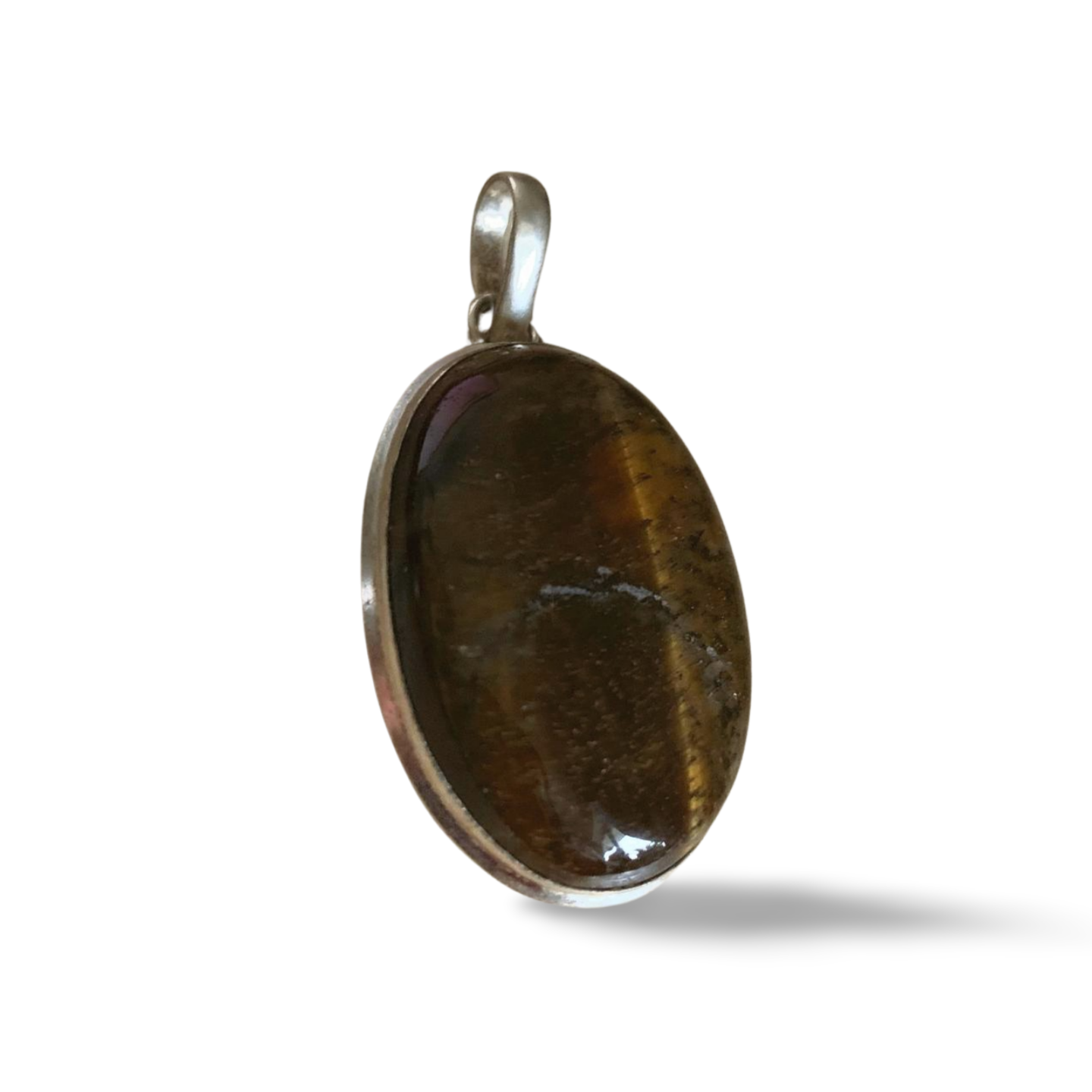 GOLD TIGER EYE SILVER PENDANT