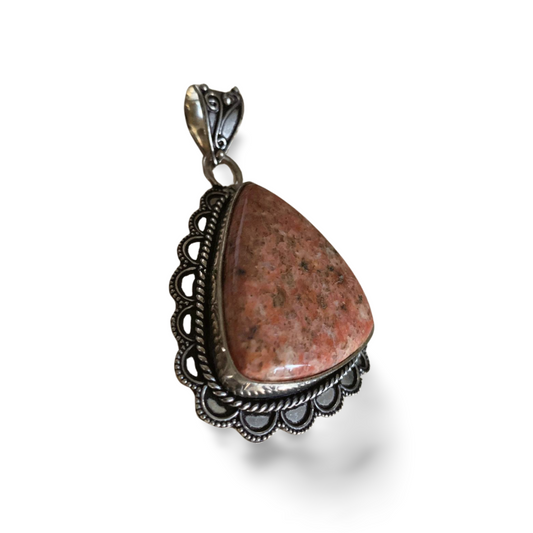 UNAKITE SILVER PENDANT