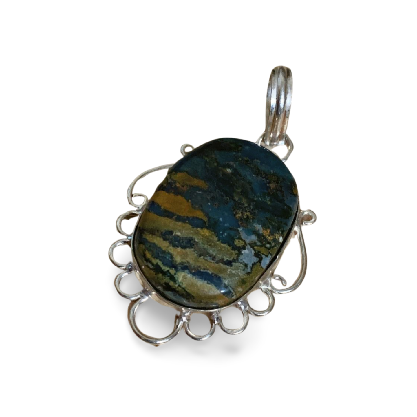 BOULDER OPAL SILVER PENDANT