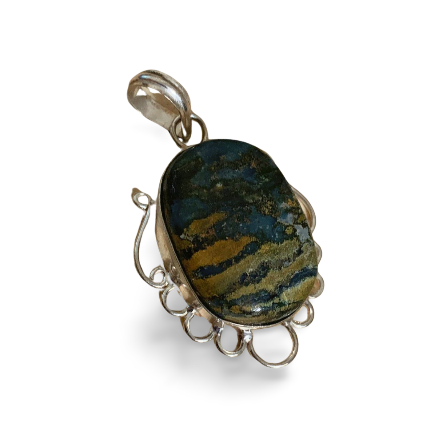 BOULDER OPAL SILVER PENDANT