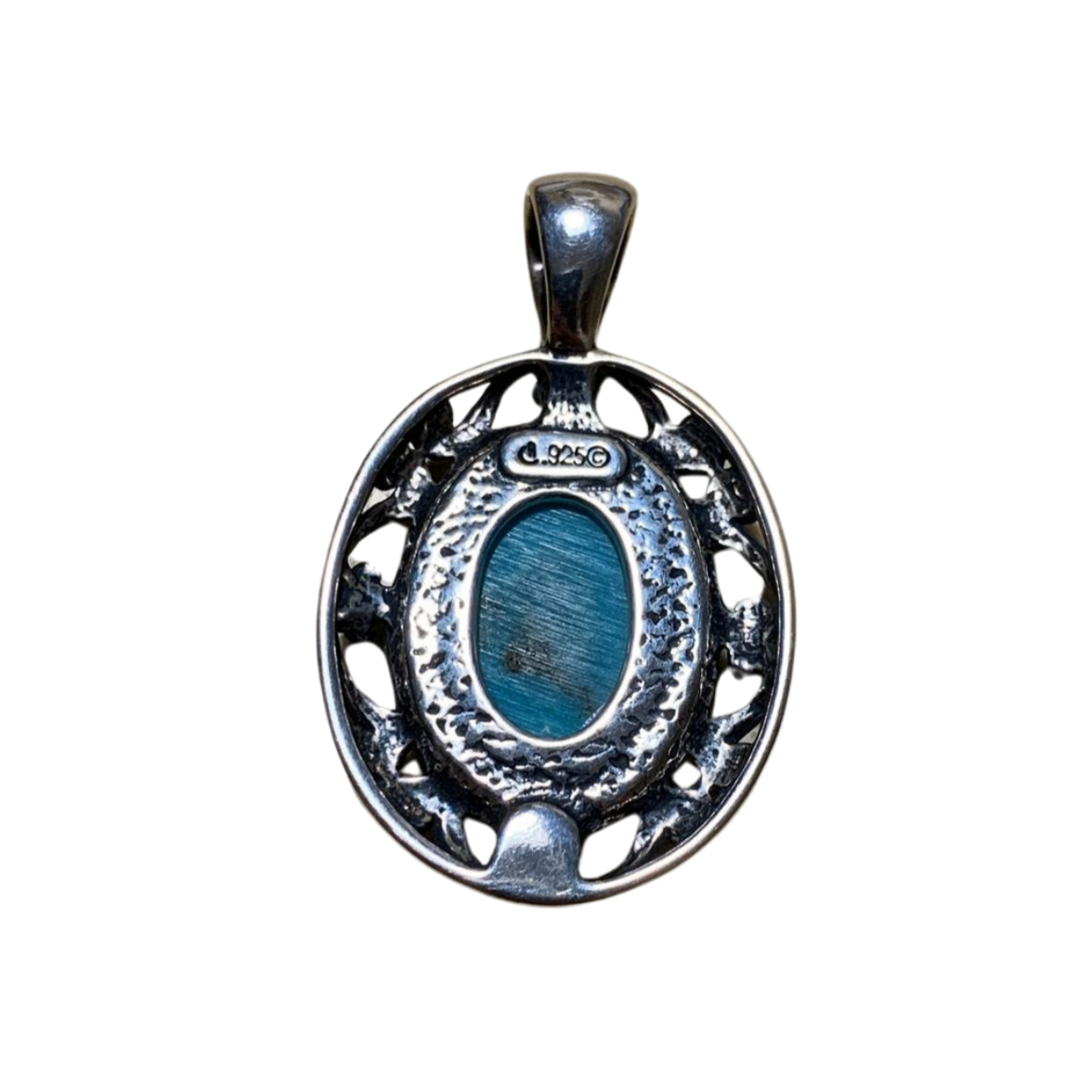 ARIZONA SOUTH HILL TURQUOISE SILVER PENDANT by Carolyn Pollack