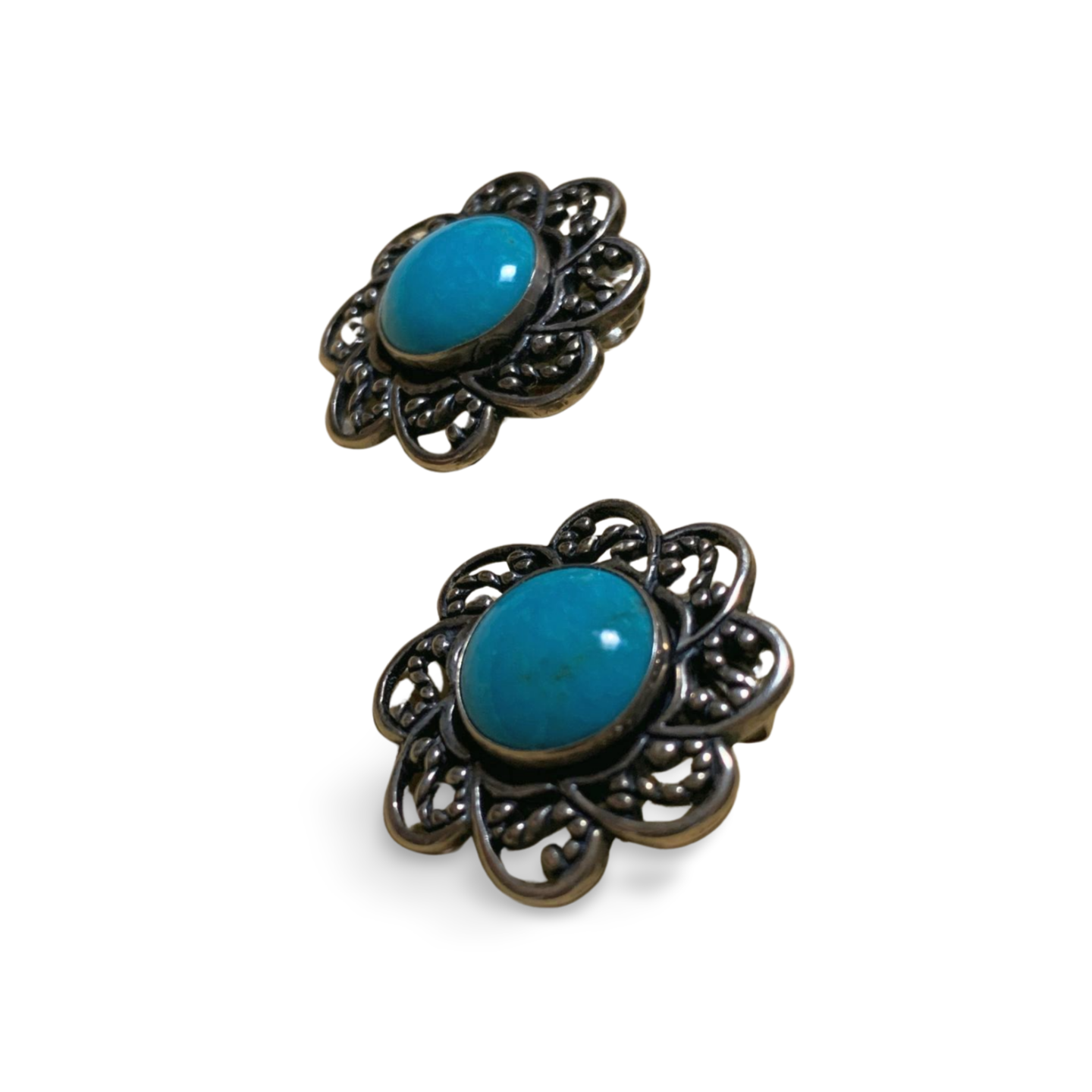 ARIZONA SOUTH HILL TURQUOISE SILVER STUD EARRINGS by Carolyn Pollack