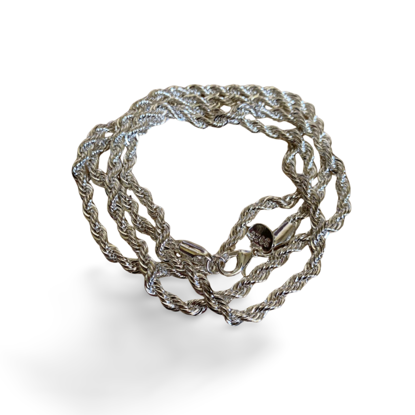 SILVER PLATED TWISTER CURB CHAIN