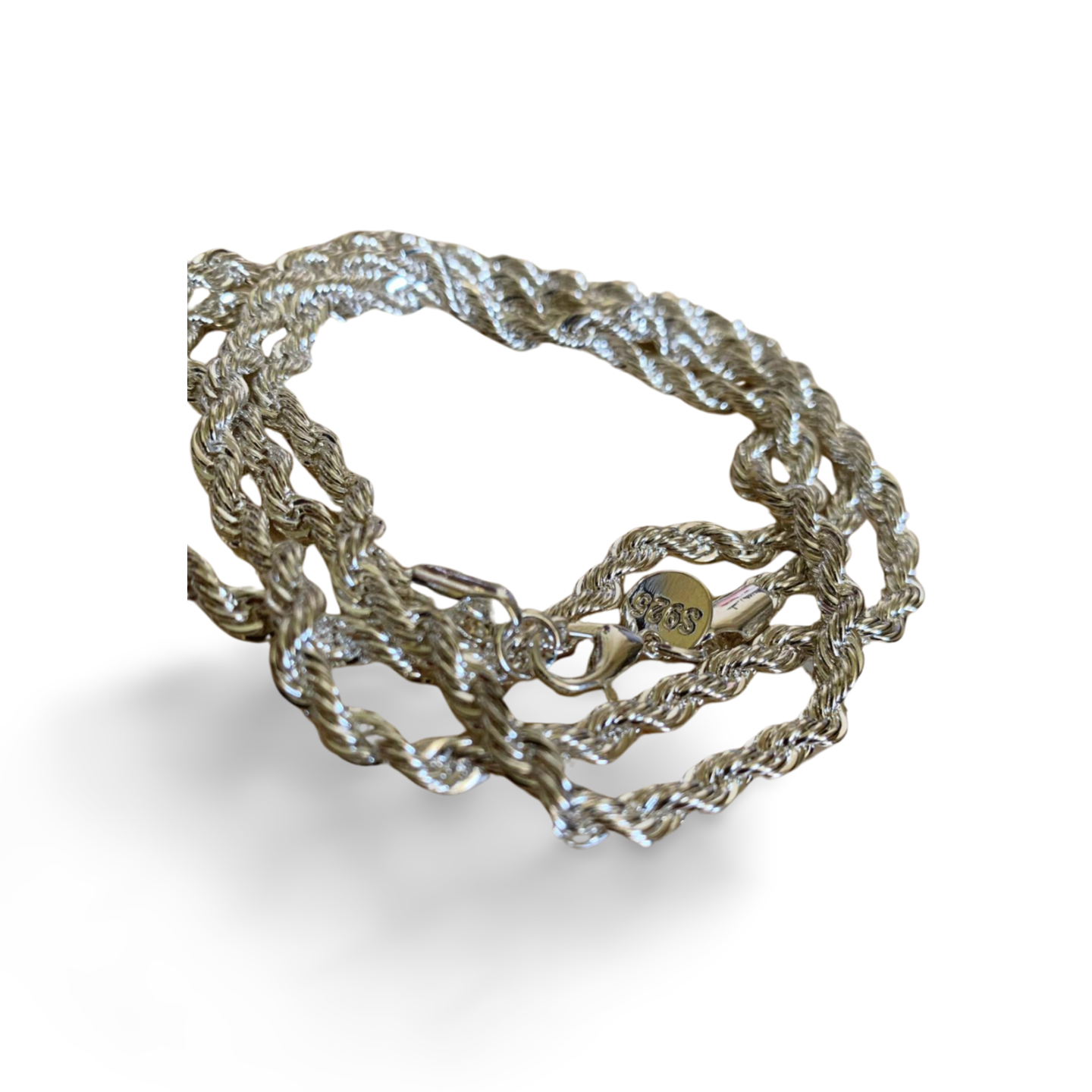 SILVER PLATED TWISTER CURB CHAIN