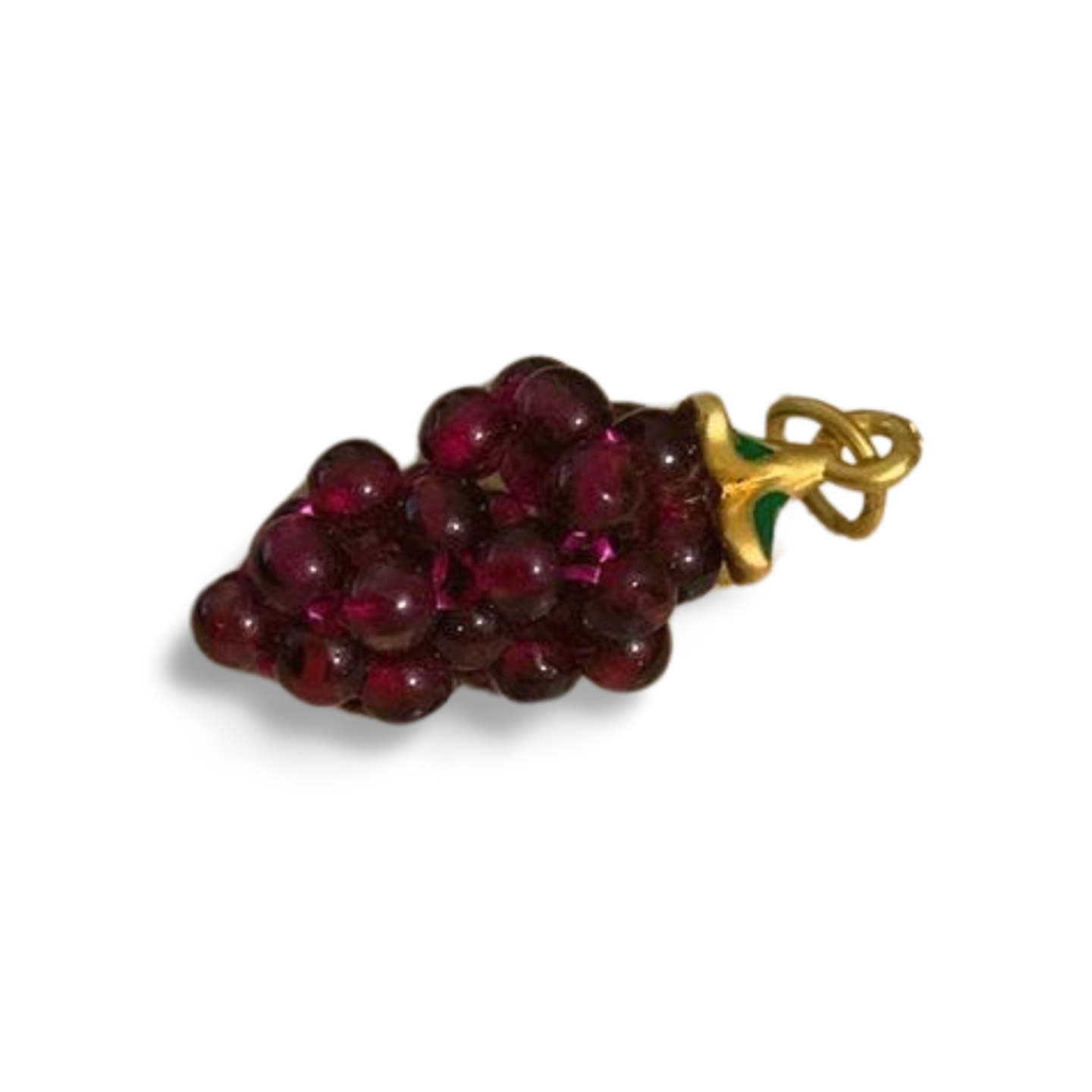 GARNET SQUISHY GRAPE BUNCH PENDANT