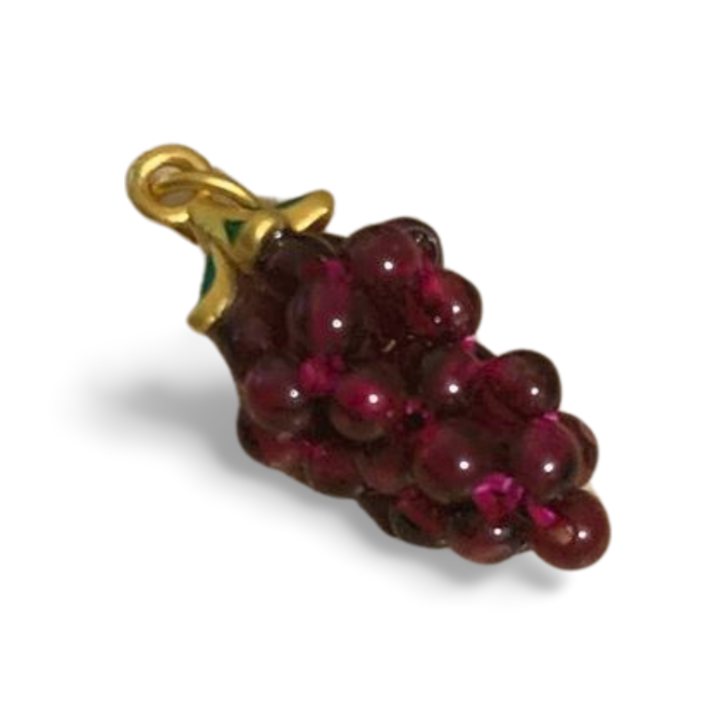 GARNET SQUISHY GRAPE BUNCH PENDANT