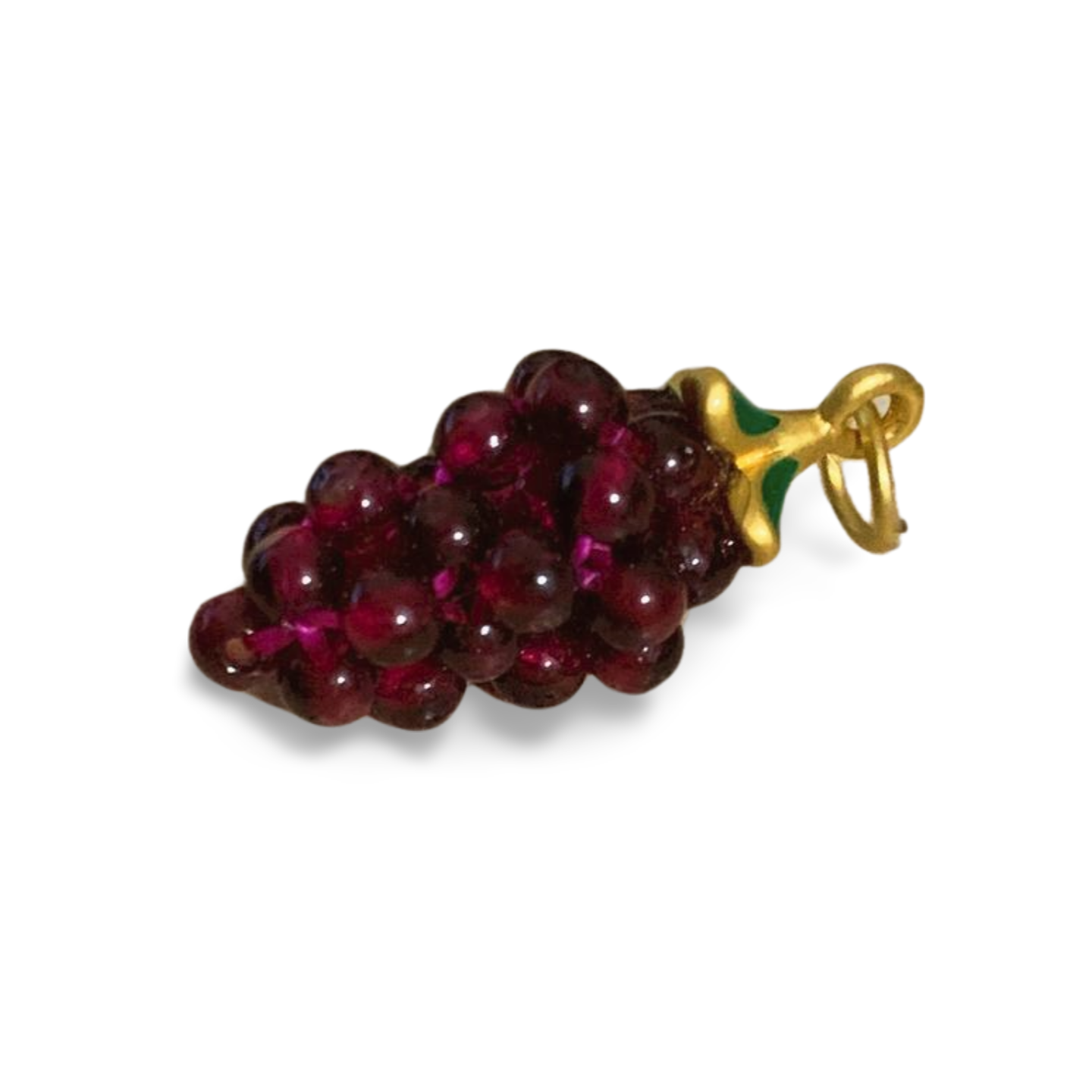 GARNET SQUISHY GRAPE BUNCH PENDANT