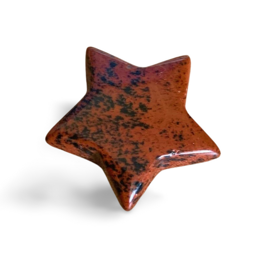 MAHOGANY OBSIDIAN CELESTIAL STAR CARVING