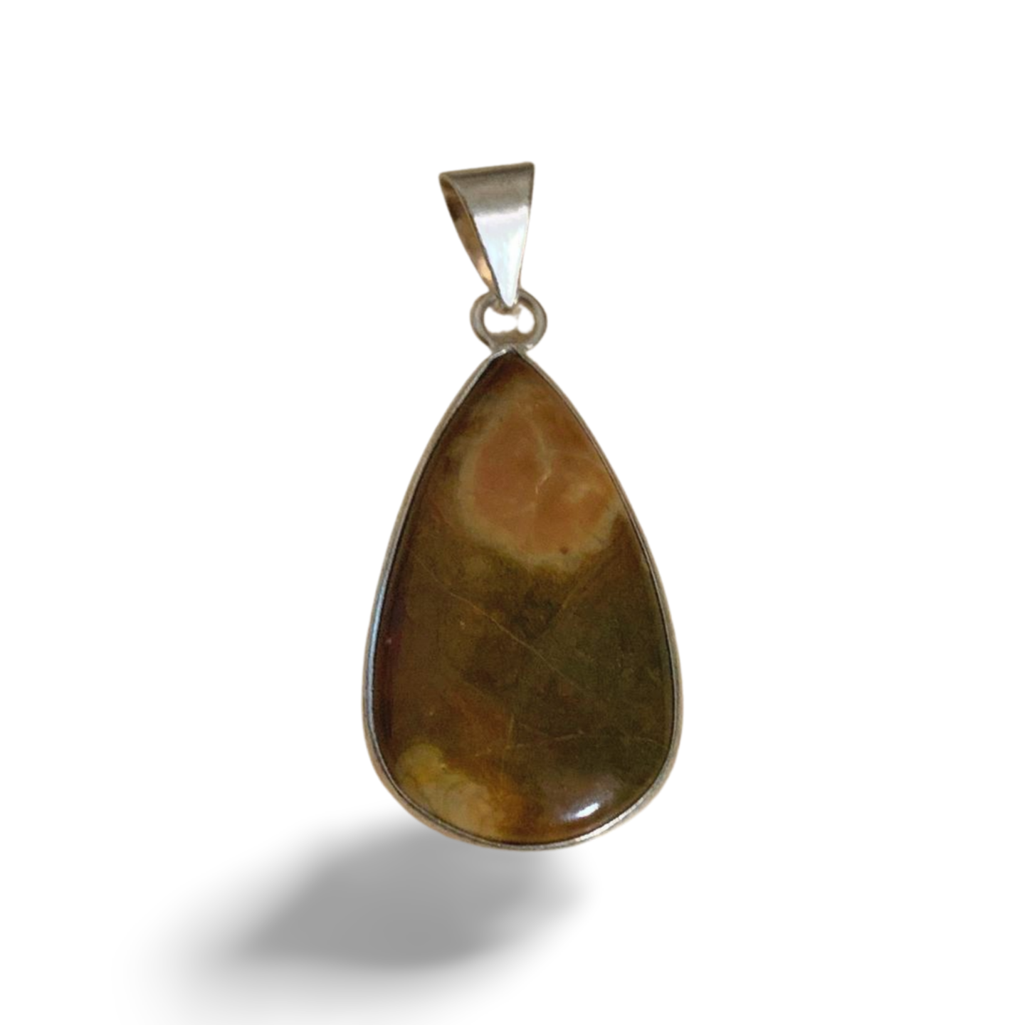 IMPERIAL JASPER SILVER TEARDROP PENDANT