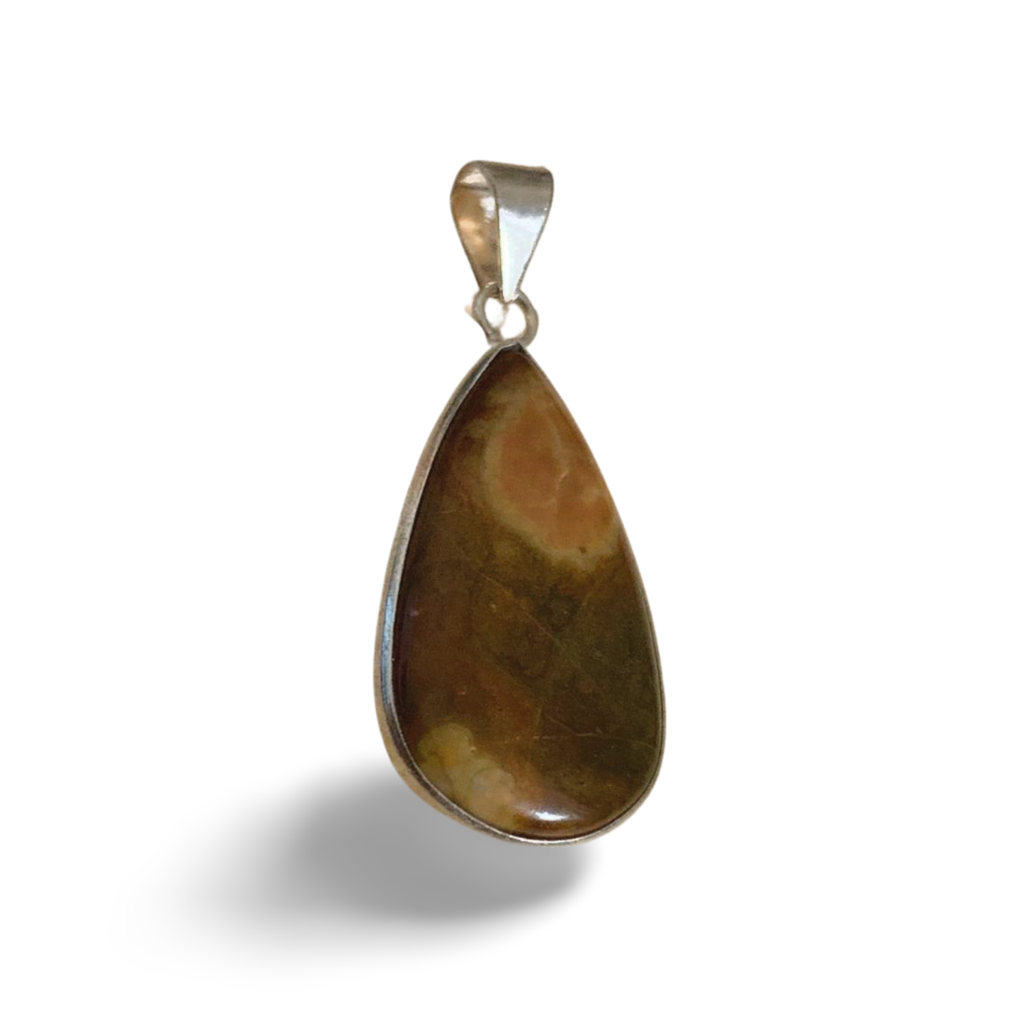 IMPERIAL JASPER SILVER TEARDROP PENDANT