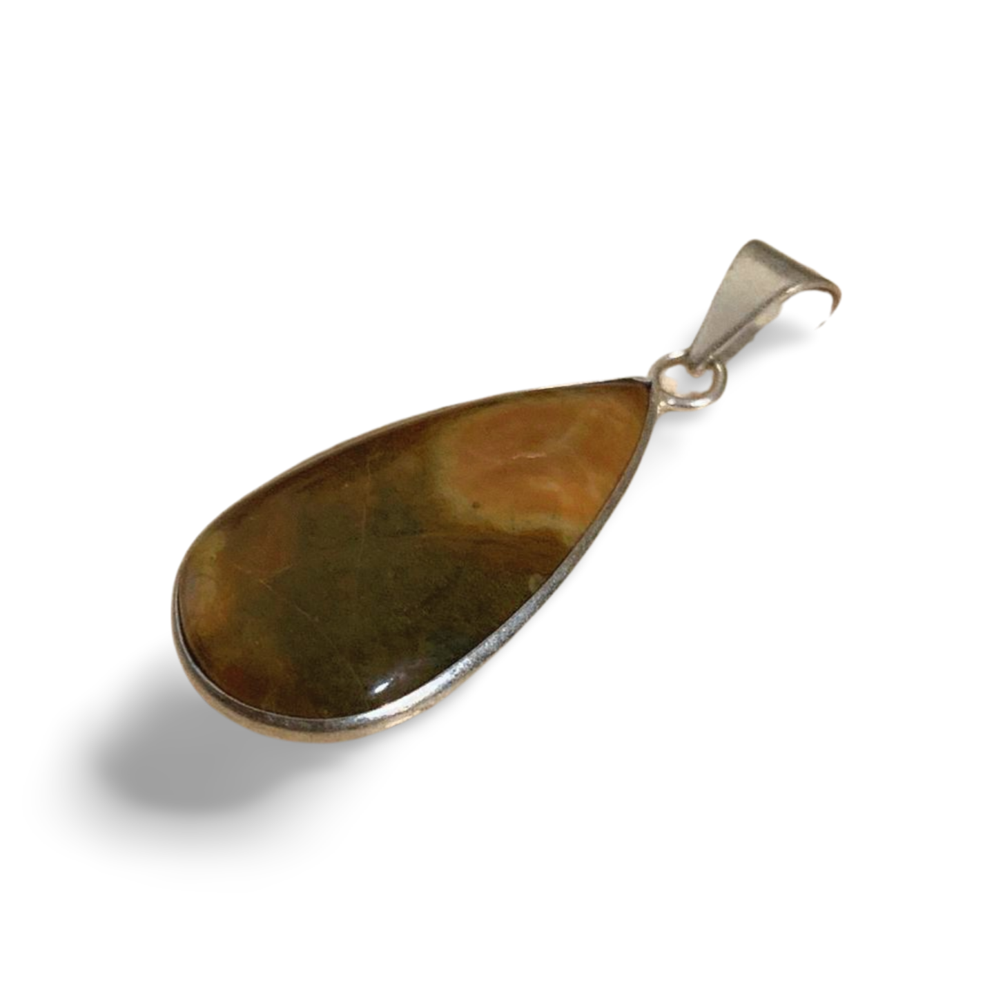 IMPERIAL JASPER SILVER TEARDROP PENDANT