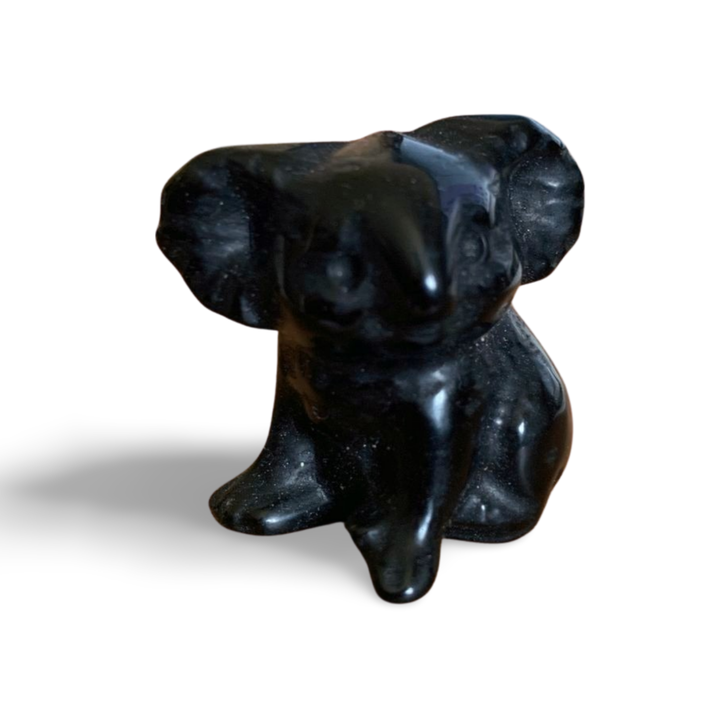 BLACK OBSIDIAN KOALA CARVING