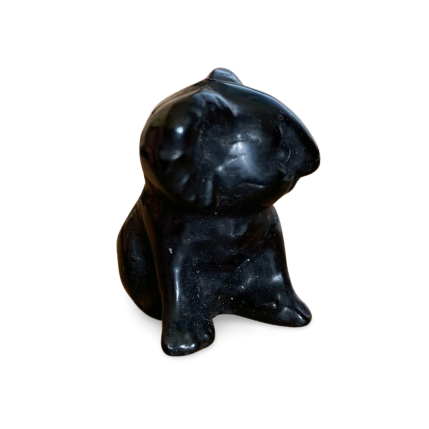 BLACK OBSIDIAN KOALA CARVING