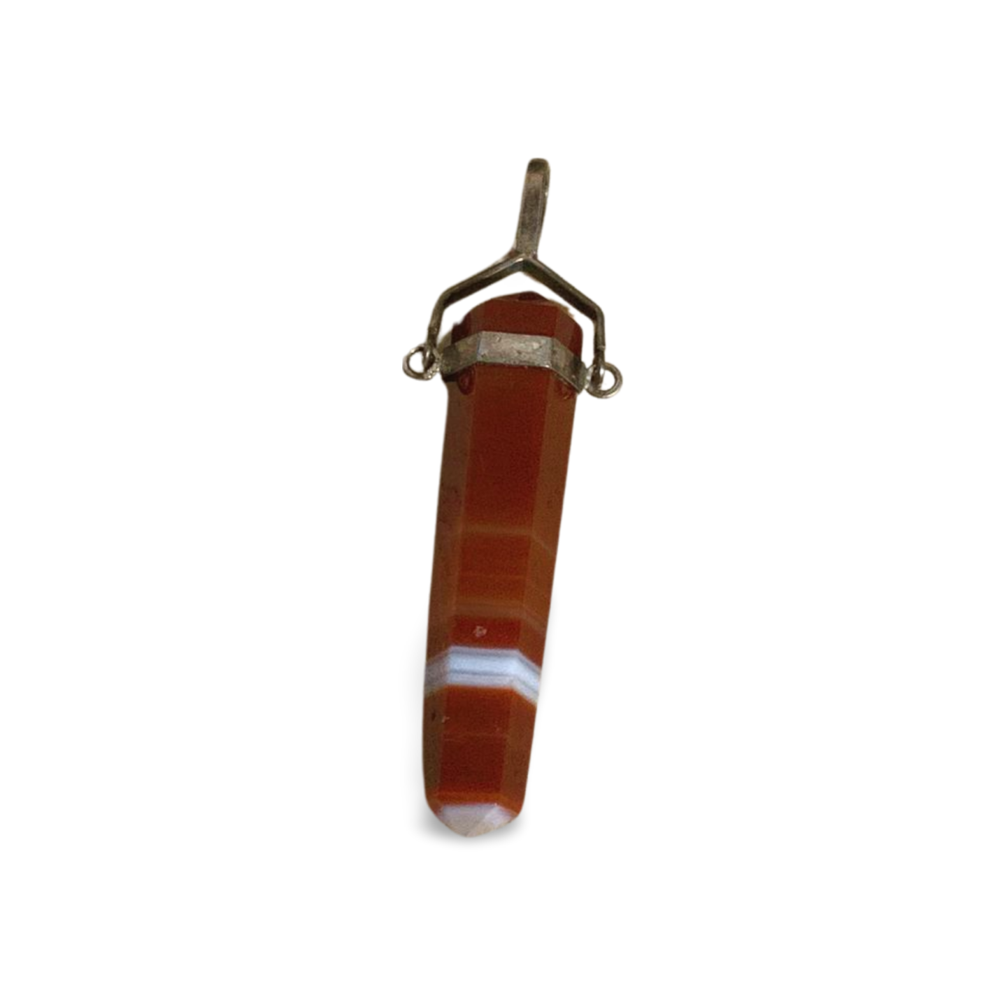 CARNELIAN SILVER POINT PENDANT