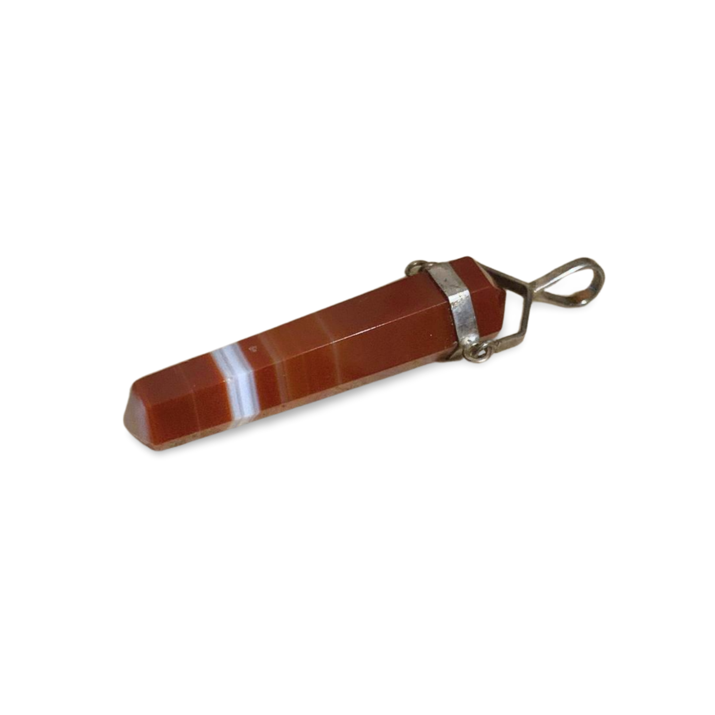 CARNELIAN SILVER POINT PENDANT