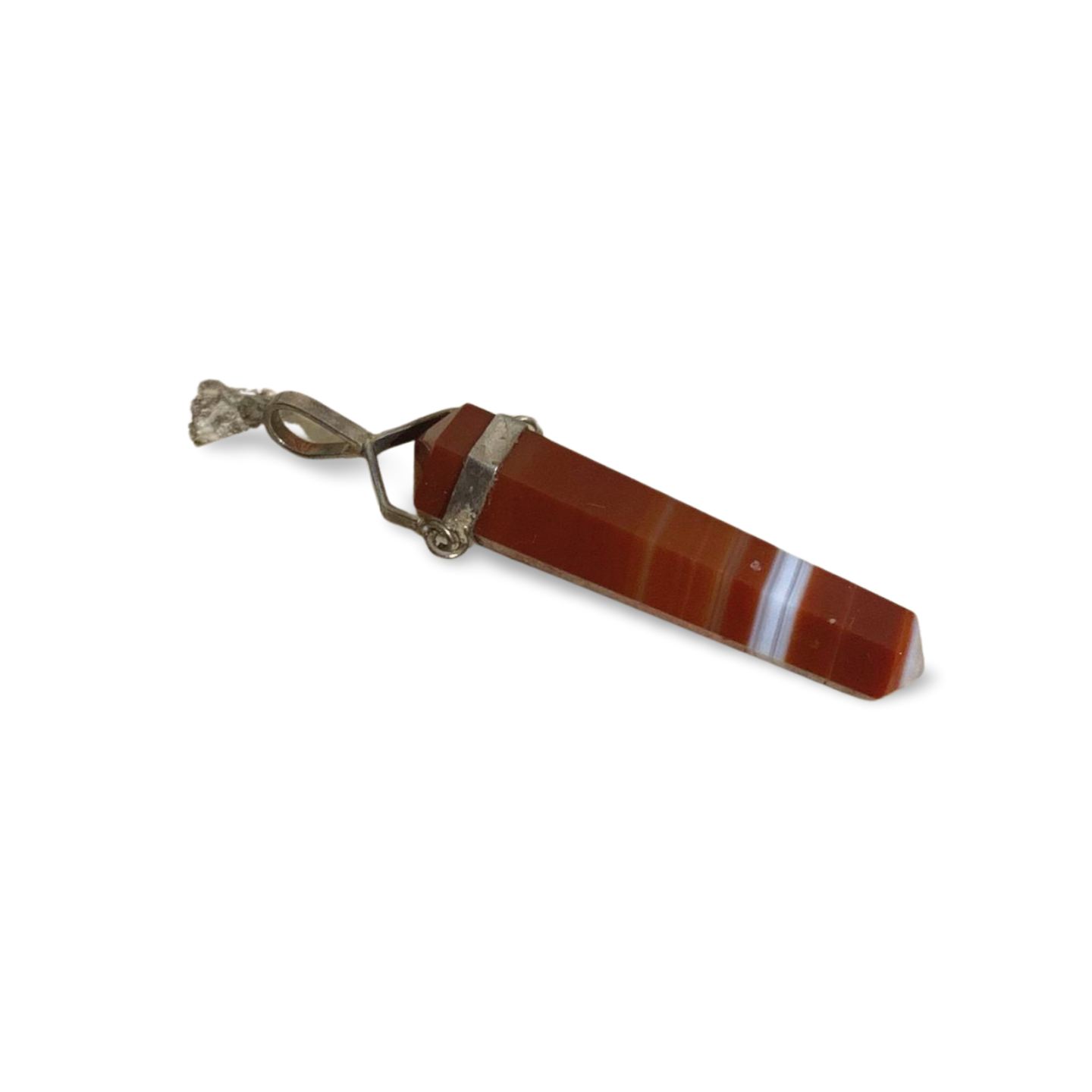 CARNELIAN SILVER POINT PENDANT