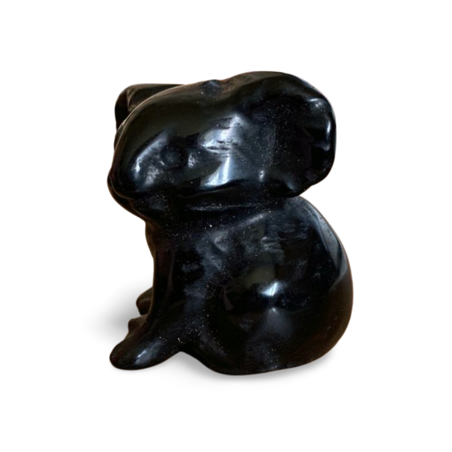 BLACK OBSIDIAN KOALA CARVING