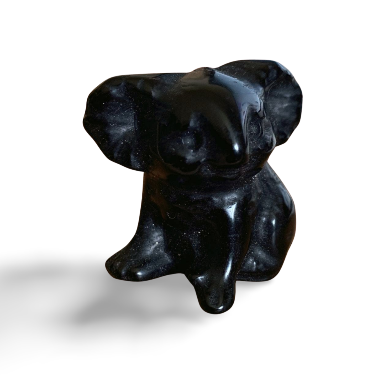 BLACK OBSIDIAN KOALA CARVING