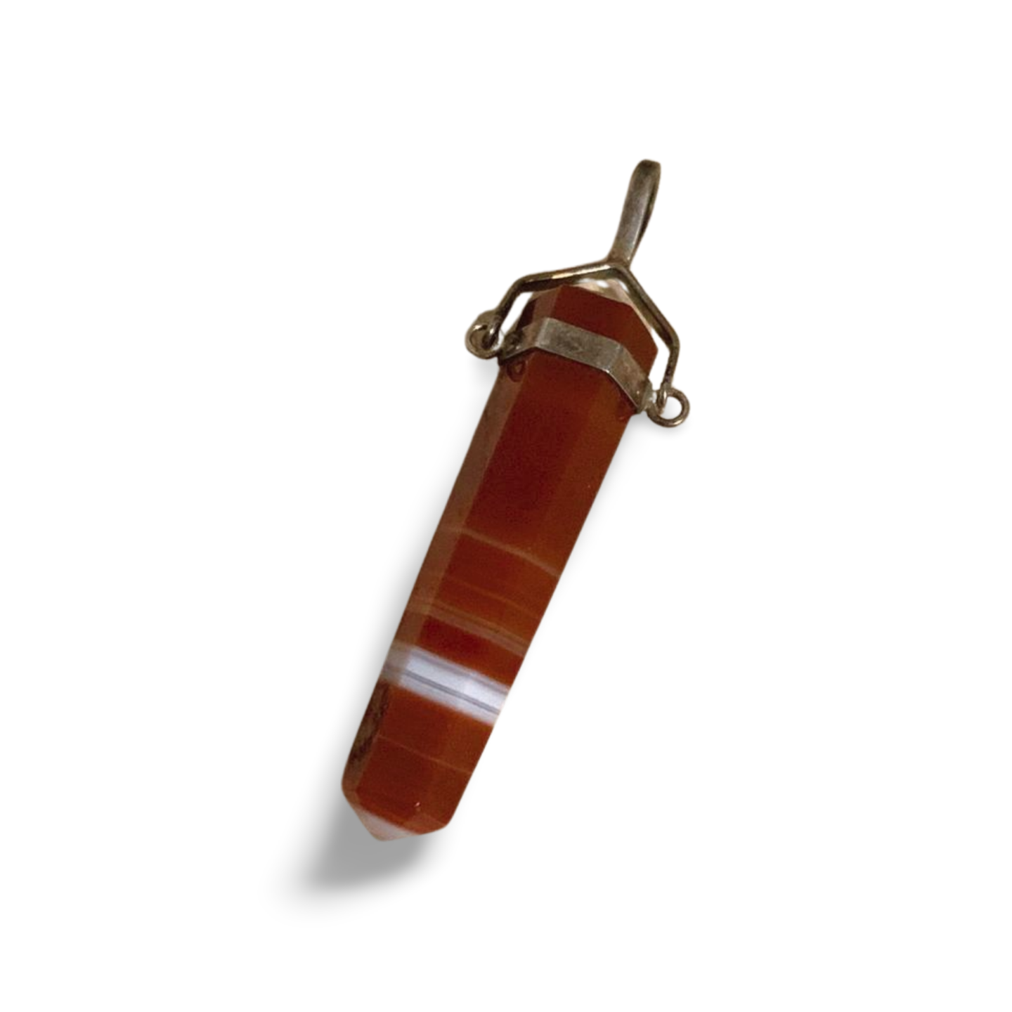 CARNELIAN SILVER POINT PENDANT