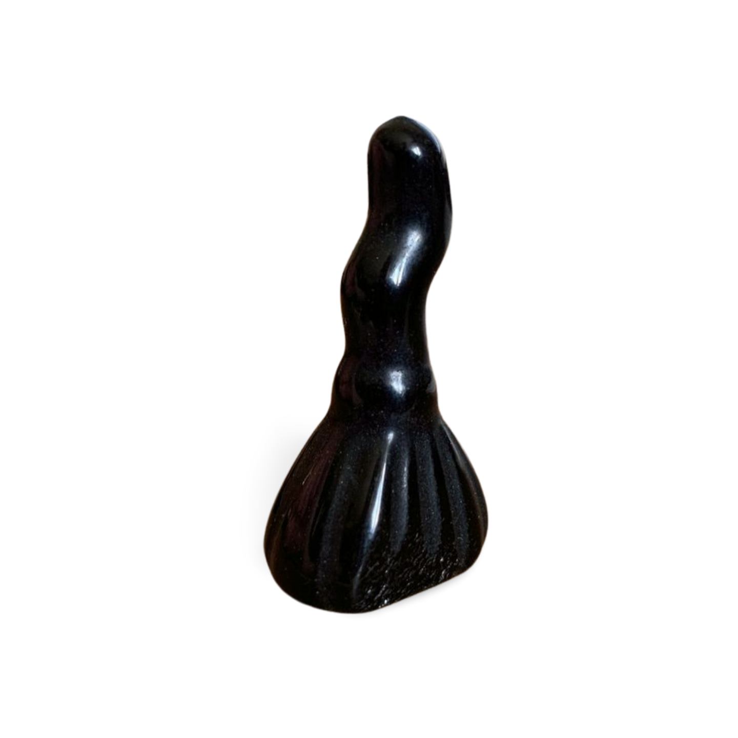 BLACK OBSIDIAN MINI BESOM BROOM CARVING