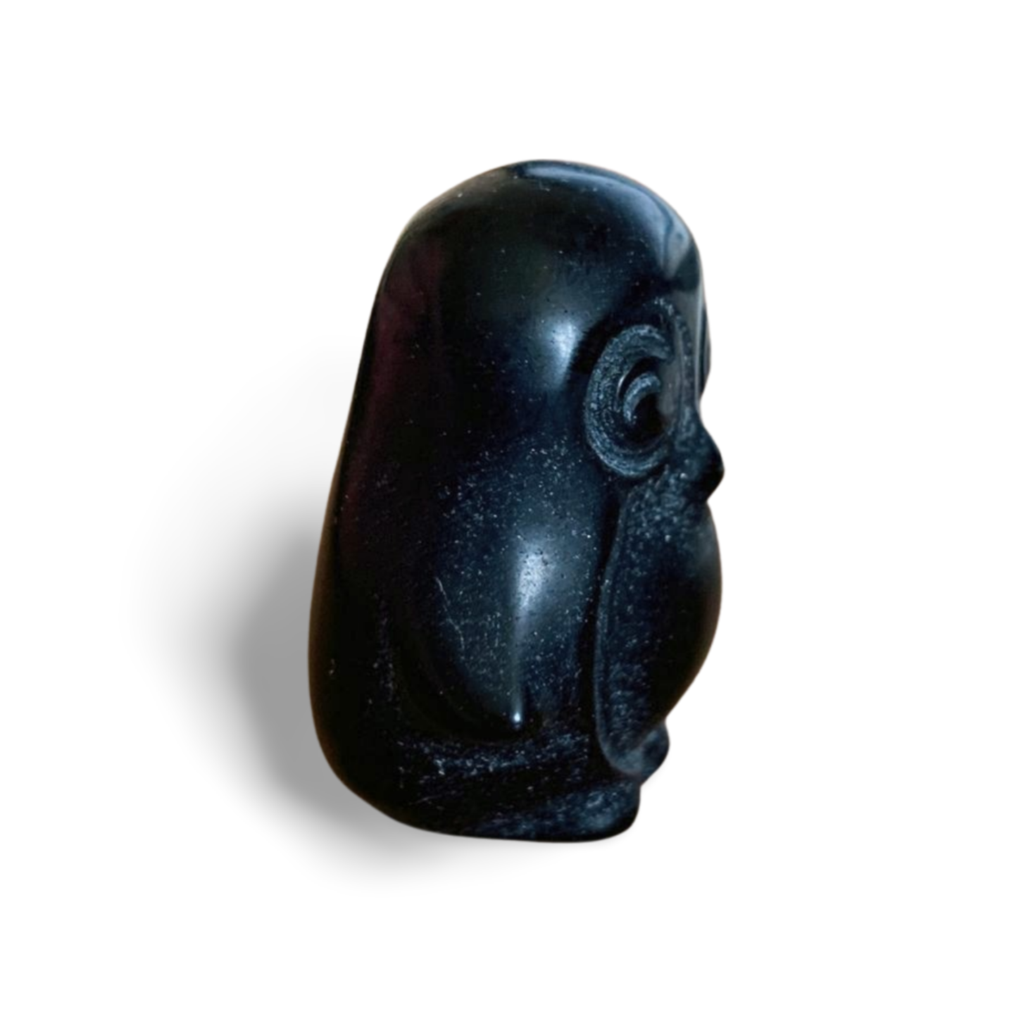 BLACK OBSIDIAN PENGUIN CARVING