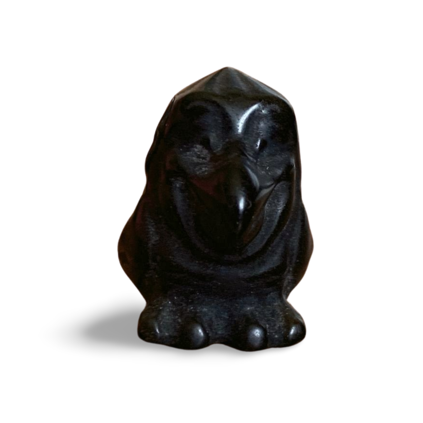 GOLD SHEEN OBSIDIAN PARROT CARVING