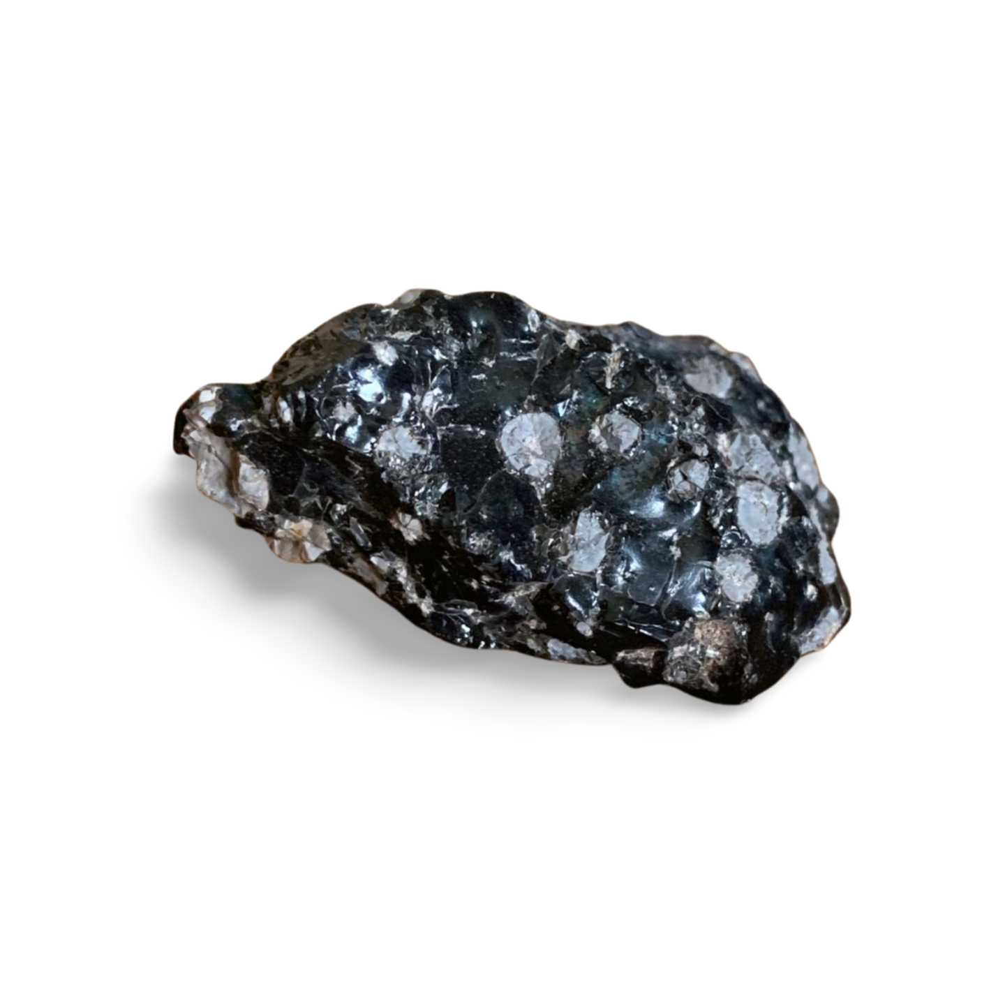 RAW ANATOLIAN SUPER RARE SNOWFLAKE OBSIDIAN with MAGNETITE FILM